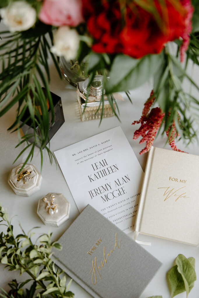 wedding details at colorado springs wedding venue